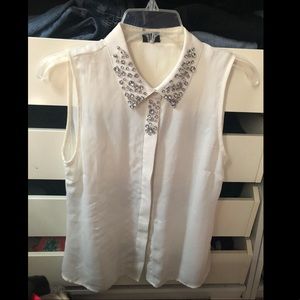 Sparkle and fade rhinestone embellished shirt